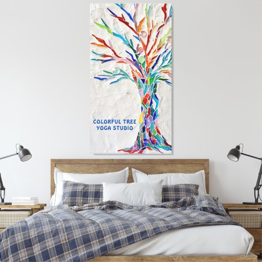 Colorful Tree Yoga Studio Canvas Afdruk (Insitu (Slaapkamer))