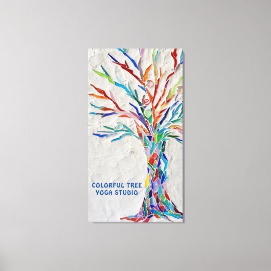 Colorful Tree Yoga Studio Canvas Afdruk (Voorkant)