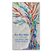 Colorful Tree Yoga Studio Magnetisch Visitekaartje (Voorkant Verticaal)