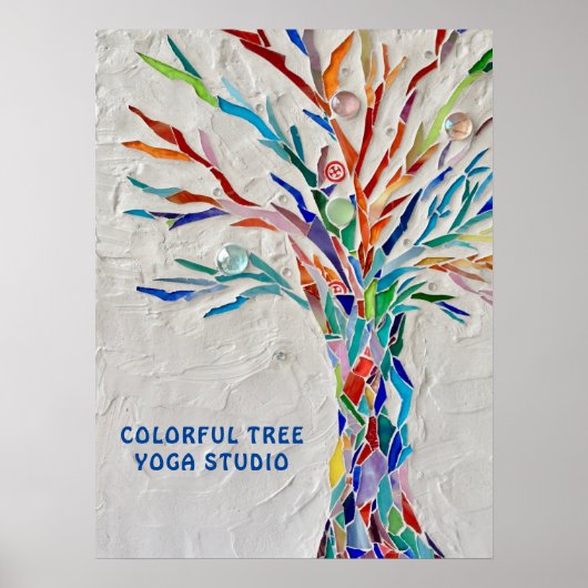 Colorful Tree Yoga Studio Poster (Voorkant)