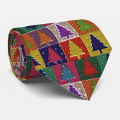 Colorful Trees Holiday Necktie Stropdas (Opgerold)