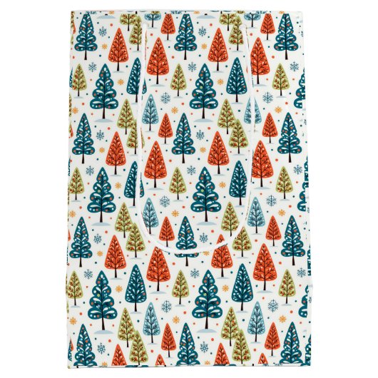 Colorful Trees Medium Cadeauzakje (Achterkant)