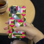 Colorful Trendy Modern Girly Pattern Custom Name Case-Mate iPhone 14 Pro Max Hoesje<br><div class="desc">Het kleurrijke Trendy Moderne Meisjespatroon Gepersonaliseerde Naam Smartphone iPhone Case kenmerkt een kleurrijk geometrisch patroon in tinten roze,  groen en blauw met uw gepersonaliseerde naam in moderne elegante manuscripttypografie. Perfect voor verjaardag,  Kerstmis,  Moederdag,  zuster,  beste vriend en nog veel meer. Ontworpen door © Evco Studio www.zazzle.com/store/evcostudio</div>