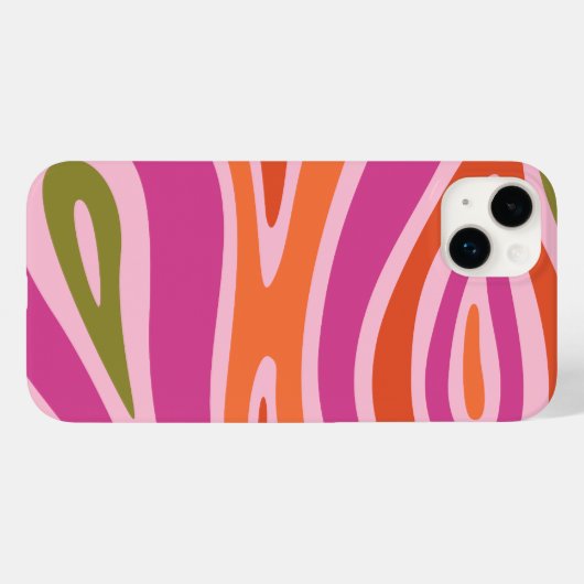 Colorful Trendy Modern iPhone Case  (Achterkant (horizontaal))