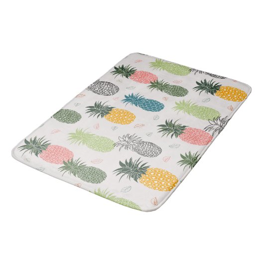 Colorful Trendy Pineapples Badmat (Gekanteld)