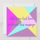 Colorful Trendy Stylish Chic Happy Birthday Script Kaart (Achterkant)