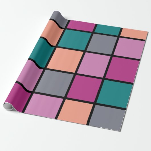 Colorful Trendy Tiles Cadeaupapier (Uitgerold)