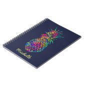 Colorful Trendy Tropical Pineapple Art Notitieboek (Linkerzijde)