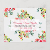 Colorful Trendy Waterverven Flowers Bouquet Flyer (Achterkant)