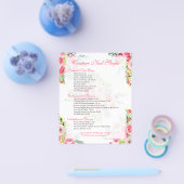 Colorful Trendy Waterverven Flowers Bouquet Flyer (Enkel)