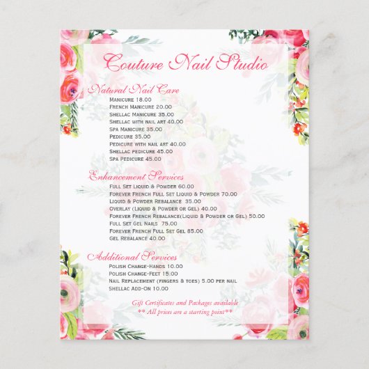 Colorful Trendy Waterverven Flowers Bouquet Flyer (Voorkant)