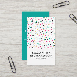 Colorful Triangle Confetti Pattern Visitekaartje