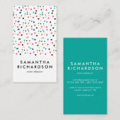 Colorful Triangle Confetti Pattern Visitekaartje (Voorkant / Achterkant)