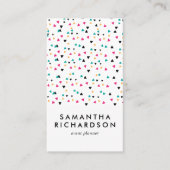 Colorful Triangle Confetti Pattern Visitekaartje (Voorkant)