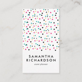 Colorful Triangle Confetti Pattern Visitekaartje