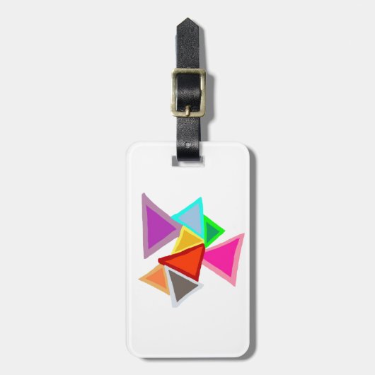 Colorful Triangles  Bagagelabel (Voorkant verticaal)