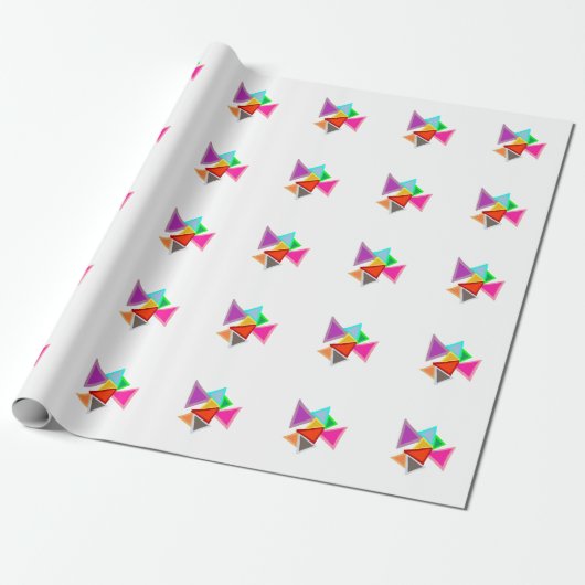 Colorful Triangles  Cadeaupapier (Uitgerold)