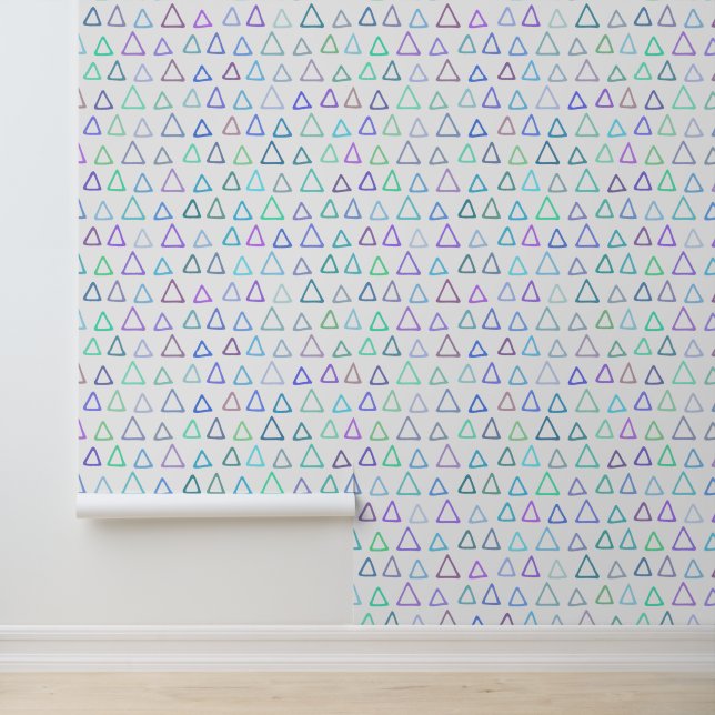 Colorful Triangles Patroon Behang (Applicatie)