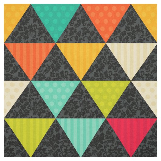 Colorful Triangles Patroon Stof (Swatch)