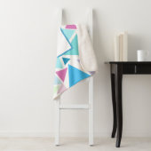 COLORFUL TRIANGLES Sherpa Blanket Deken (In situ)