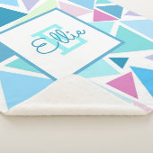 COLORFUL TRIANGLES Sherpa Blanket Deken (3/4)