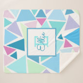 COLORFUL TRIANGLES Sherpa Blanket Deken (Voorkant (horizontaal))