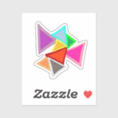 Colorful Triangles  Sticker (Vel)