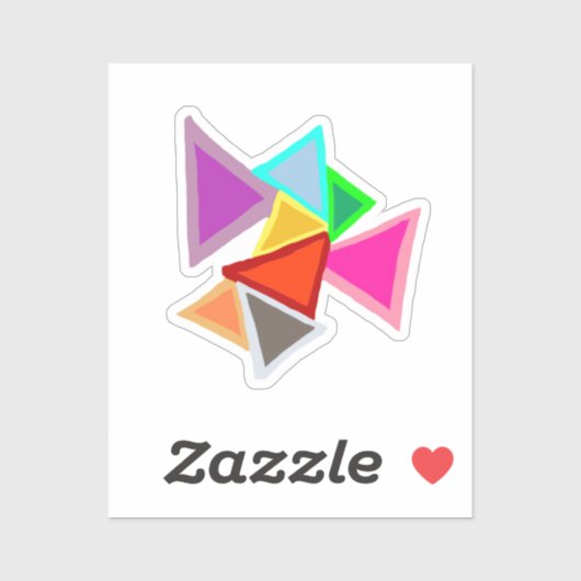 Colorful Triangles  Sticker (Vel)