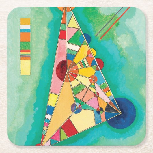 Colorful Triangles van Wassily Kandinsky Kartonnen Onderzetters (Voorkant)
