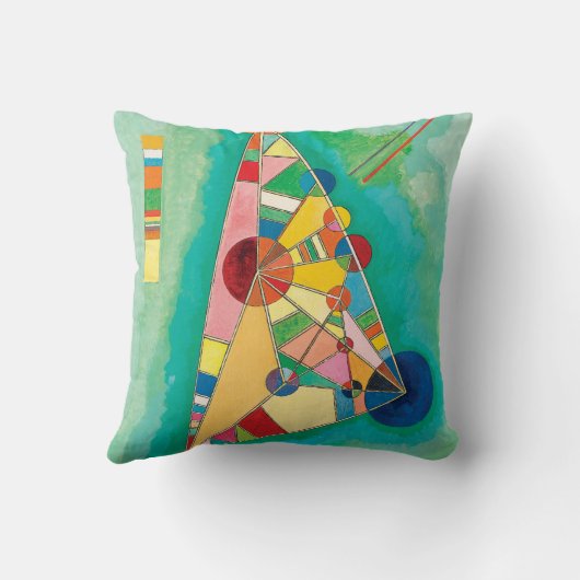 Colorful Triangles van Wassily Kandinsky Kussen (Achterkant)