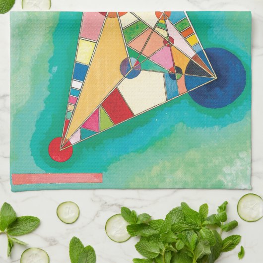 Colorful Triangles van Wassily Kandinsky Theedoek (Gevouwen)