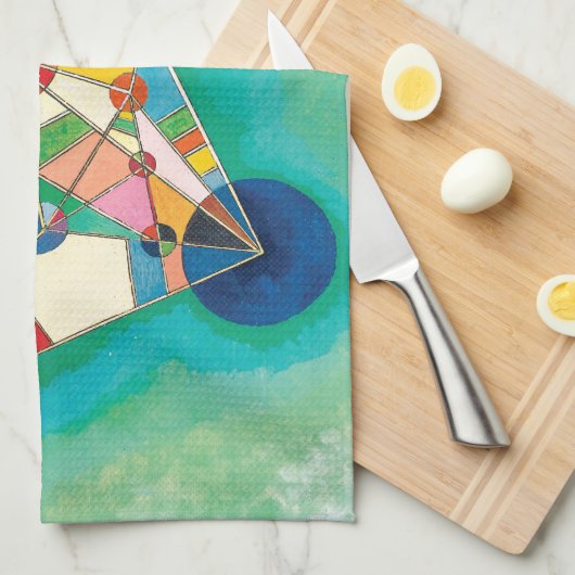 Colorful Triangles van Wassily Kandinsky Theedoek (Quarter Fold)