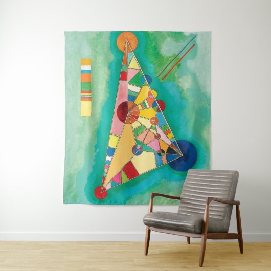 Colorful Triangles van Wassily Kandinsky Wandkleed (In situ)