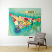 Colorful Triangles van Wassily Kandinsky Wandkleed (In Situ (horizontaal))