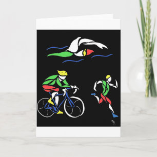 Colorful Triathlon-ontwerp Kaart