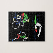 Colorful Triathlon-ontwerp Legpuzzel (Horizontaal)
