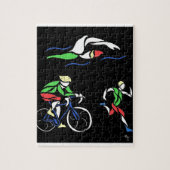 Colorful Triathlon-ontwerp Legpuzzel (Verticaal)
