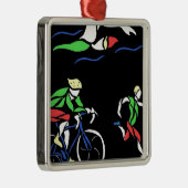 Colorful Triathlon-ontwerp Metalen Ornament (Rechts)