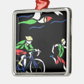 Colorful Triathlon-ontwerp Metalen Ornament (Links)
