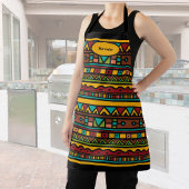 Colorful Tribal Doodles Pattern Persoonlijk Schort