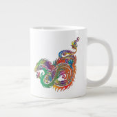 Colorful Tribal Dragon Grote Koffiekop (Rechts)