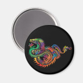 Colorful Tribal Dragon Magneet (Voorkant / Achterkant)