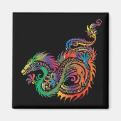 Colorful Tribal Dragon Magneet (Voorkant)