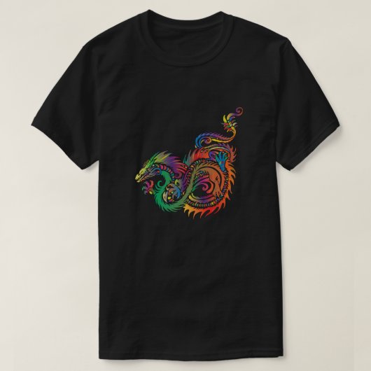Colorful Tribal Dragon T-shirt (Design voorkant)