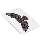 Colorful Tribal Flying Owl Magneet (Rechterzijde)