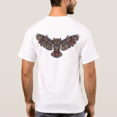 Colorful Tribal Flying Owl T-shirt (Achterkant)