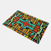 Colorful Tribal Geometric Patroon Deurmat (Schuin)