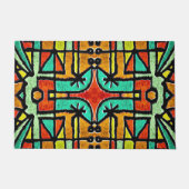 Colorful Tribal Geometric Patroon Deurmat (Voorkant)