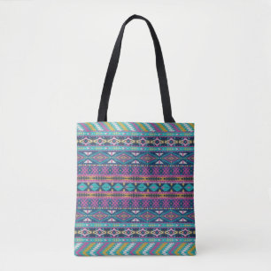 Colorful Tribal Geometric Patroon Tote Bag