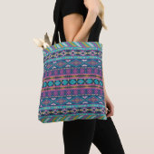 Colorful Tribal Geometric Patroon Tote Bag (Dichtbij)